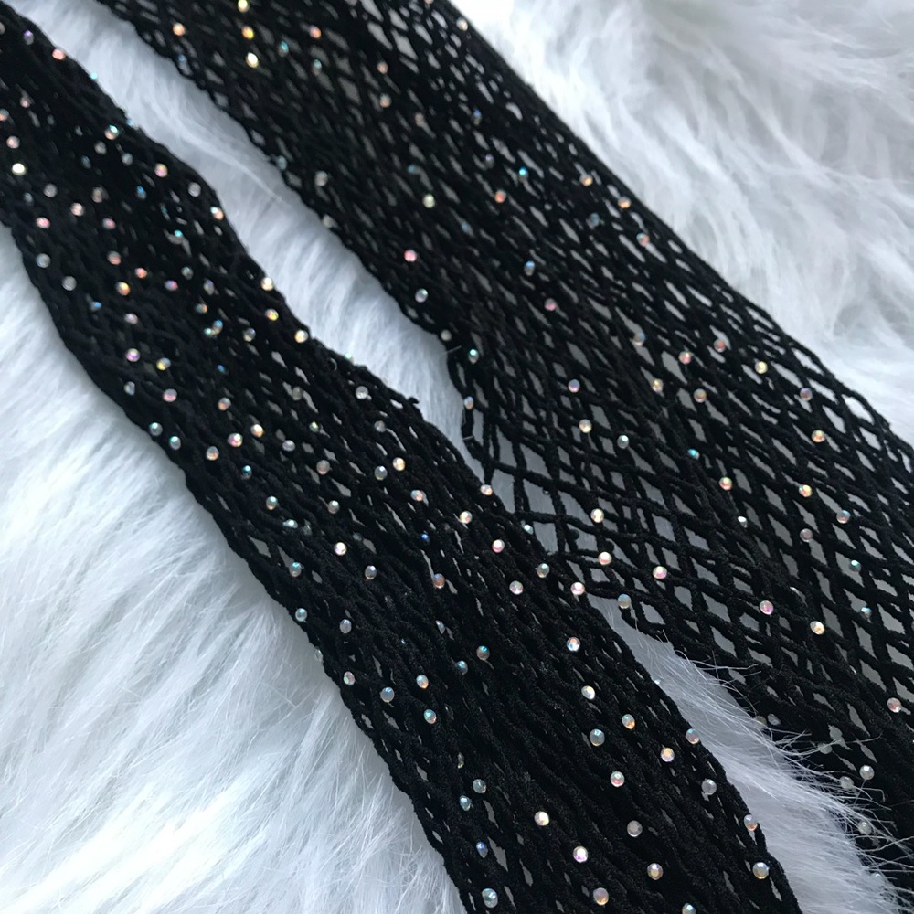  Rhinestone Fishnet Pantyhose Stocking - Picture 3 of 4